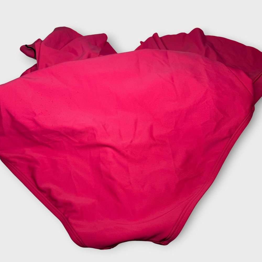 Tommy Hilfiger Flutter Ruffle One Piece Swimsuit Hot Pink Bathing Suit Size 8 - Picture 6 of 10